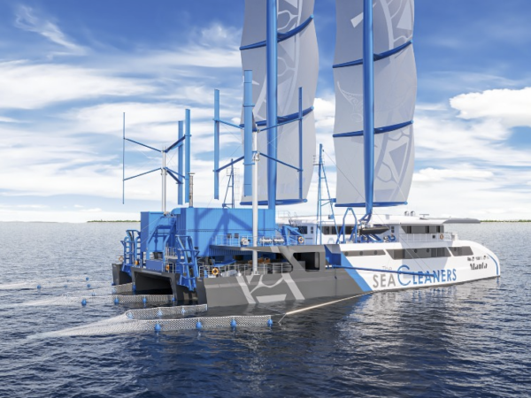 Boat of the Week: This 185-Foot Sea-Cleaning Sailboat Collects up to 3 Tons of Ocean Garbage per Hour