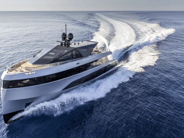 On board the spaceship-style WHY200 superyacht from Wally