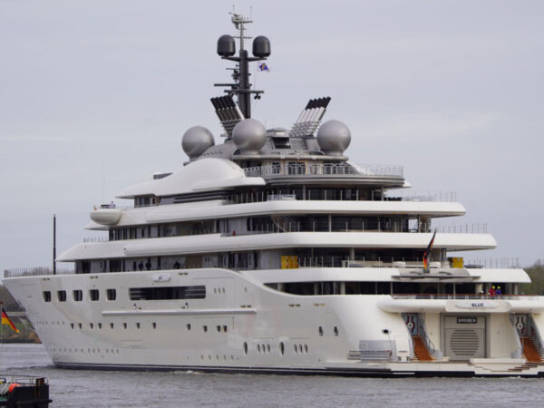 First look: 160m Lürssen Project Blue heads out to sea trials