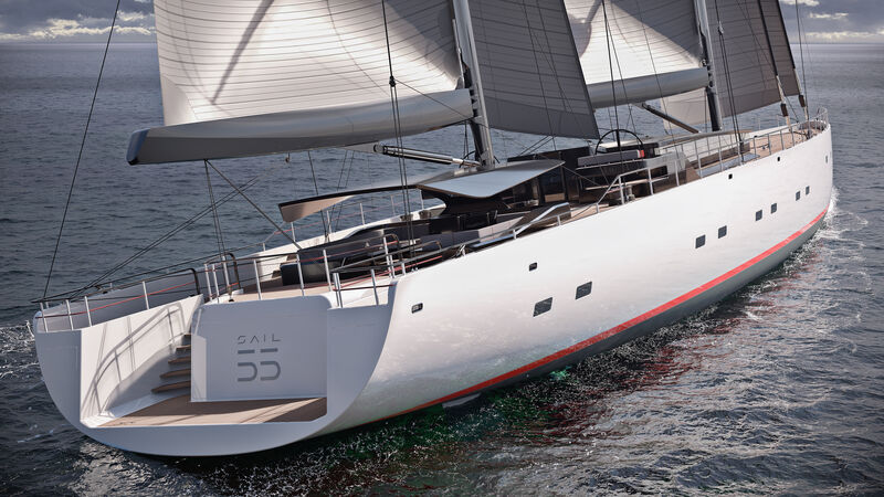 Sail 55 yacht exterior design 