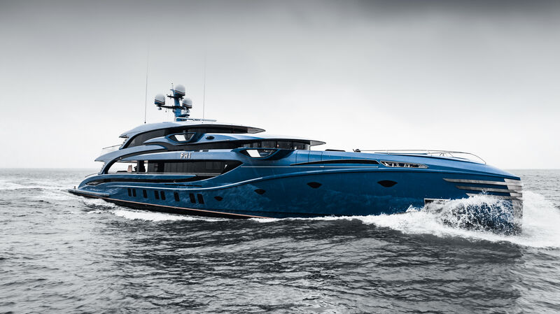Phi yacht on sea trials