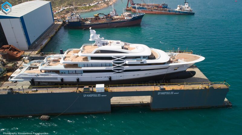 Project X yacht launch at Spanopoulos New Hellenic Shipyards