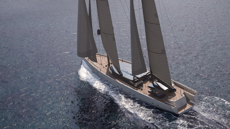 Sail 55 yacht exterior design 